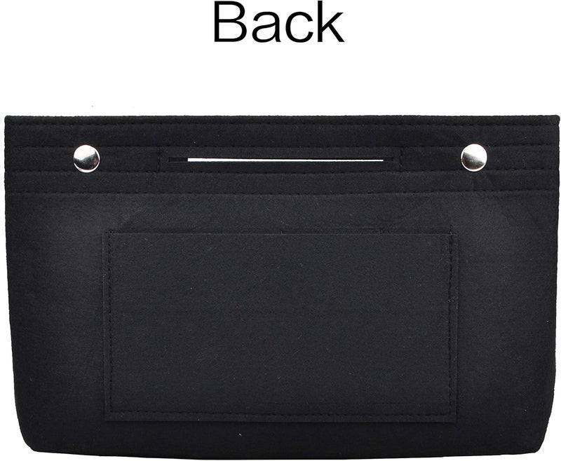 Vercord Felt Purse Tote Organizer Insert Divider Inside Handbag for Women Medium Black - Image 4
